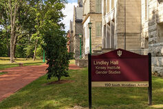 An exterior shot of Lindley Hall, home to the Kinsey Institute, on the Indiana University Bloomington campus.